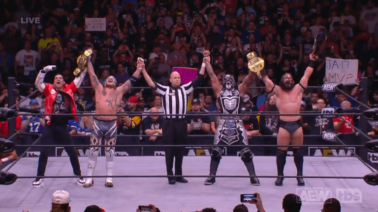 Death Triangle win the Trios Titles during AEW Dynamite