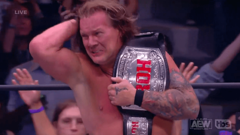 Chis Jericho wins ROH World Championship during AEW Dynamite