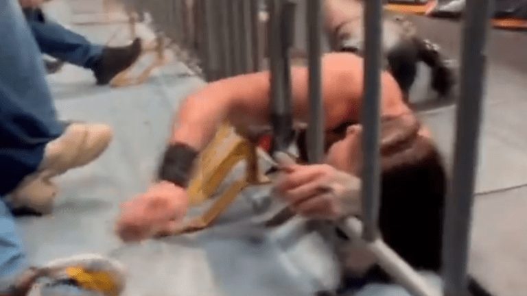 WATCH: Rhea Ripley unties shoe of a fan at WWE live event