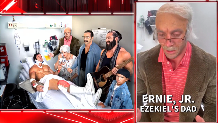 Ezekiel and Elias' father appears on WWE Raw and promises to give Kevin Owens a piece of his mind