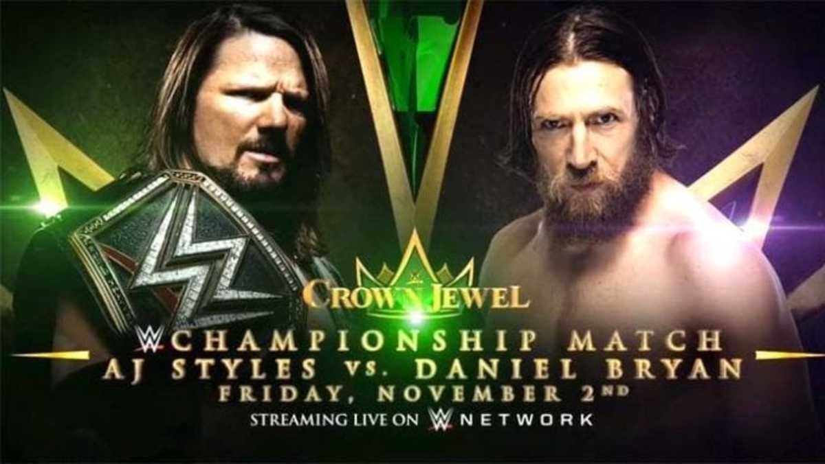 AJ Styles vs. Daniel Bryan WWE Crown Jewel