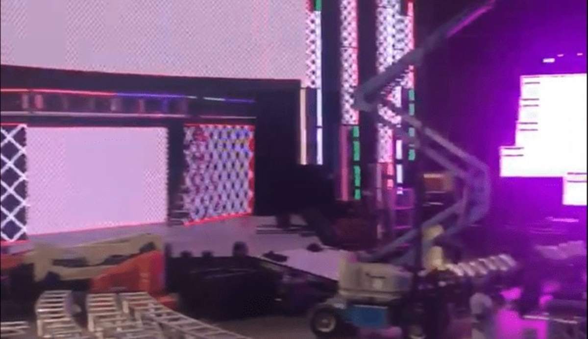 WATCH: New footage of stage construction for WWE ThunderDome