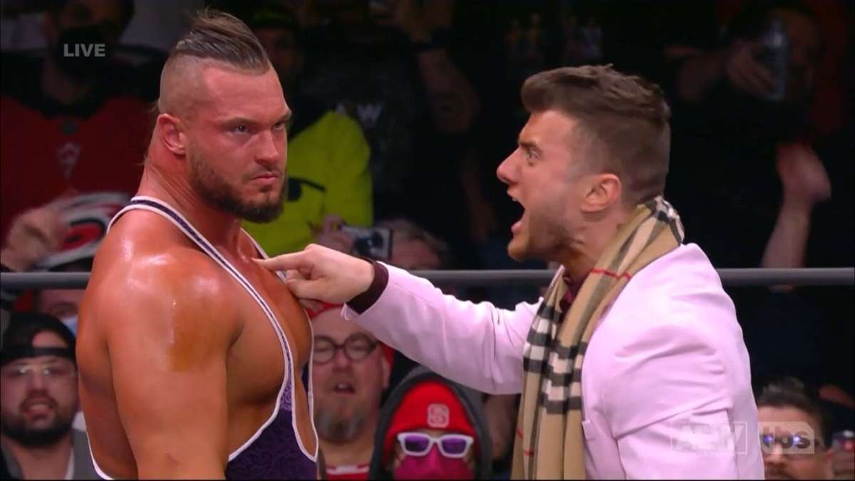 Photo of Wardlow on MJF’s face turn: I think he’s gonna show his true colors, I’m not buying it