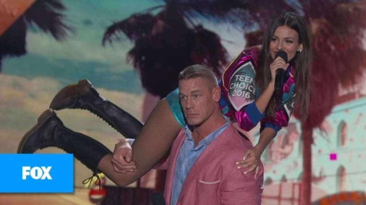 Videos of John Cena hosting Teen Choice Awards, Bella Twins win Choice Female Athlete
