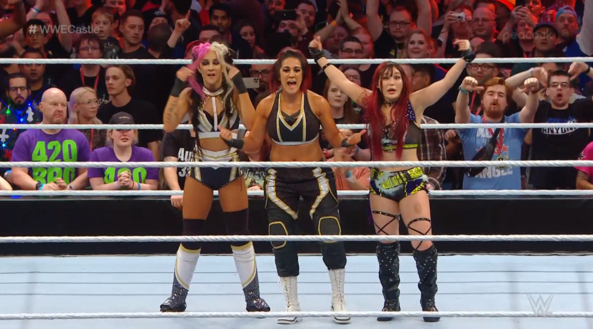 WWE Clash at the Castle in Cardiff, Wales kicked off with the Six-Women Tag...