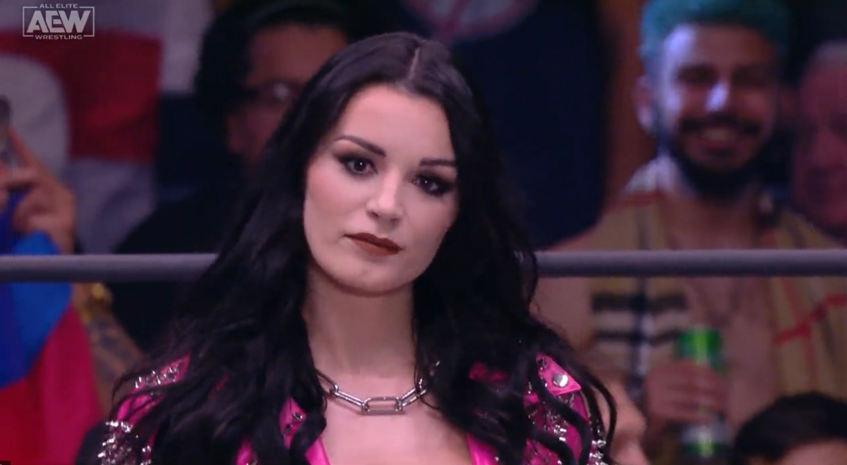 Saraya (Paige) reacts to her AEW debut at Dynamite: Grand Slam