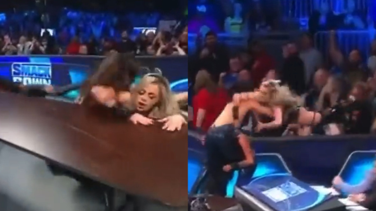 Photo of Botched table spot on WWE SmackDown was due to miscommunication, not Liv Morgan’s fault