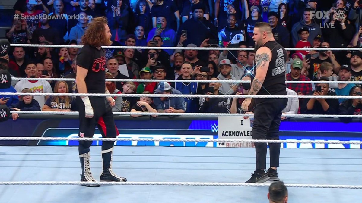 Photo of Kevin Owens and Sami Zayn meet face to face on WWE Friday Night SmackDown