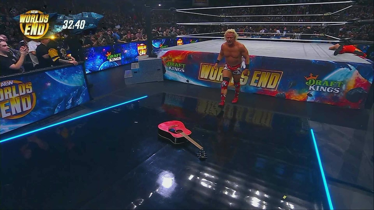 AEW Worlds End Results Jeff Jarrett Outside Interference To