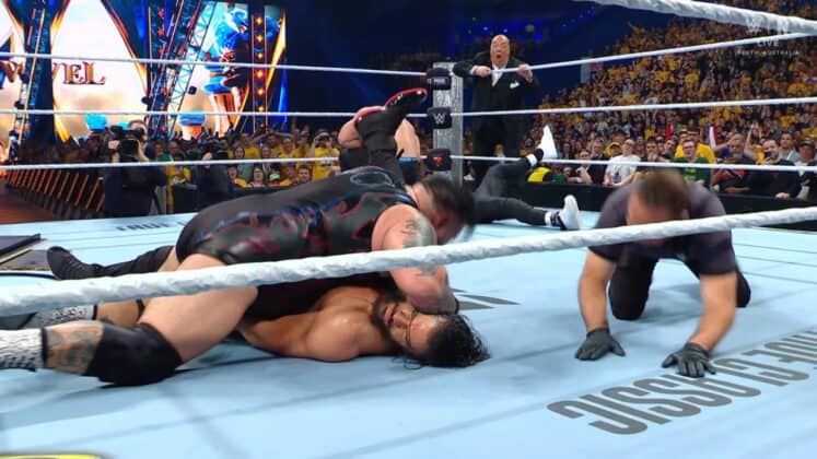 WWE Crown Jewel Results: Jey Uso Accidentally Causes Roman Reigns To ...