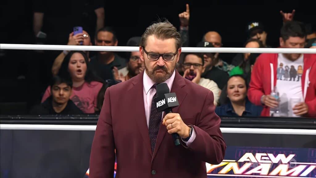 Tony Schiavone in the ring on AEW Dynamite