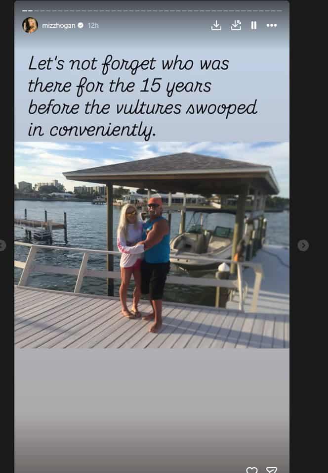 Brooke Hogan's Instagram story about the sale of Hulk Hogan's Clearwater home